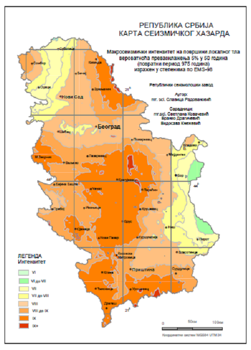 Karta seizmičkog hazarda u Srbiji