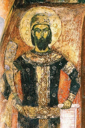 Marko Mrnjavčević, Kralj Marko na fresci, Markov manastir u Sušici kod Skoplja, kasni XIV vek