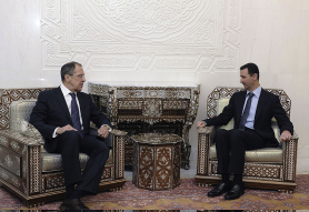 klikni za uvećanje SPORNA MIROVNA MISIJA: Ministar spoljnih poslova Rusije Sergej Lavrov i sirijski predsednik Bašar el Asad...